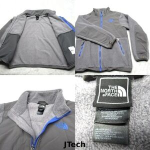The North Face Fleece Jacket Full Zip Gray Blue Mens‎ Coat Size Unknown